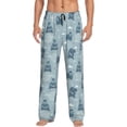 thumbnail image 2 of Lsque Cute Hippopotamus Print Men's Pajama Pants, Lounge Pant - Comfortable Home Wear,Elastic Waistband, Stylish Design-Small, 2 of 9