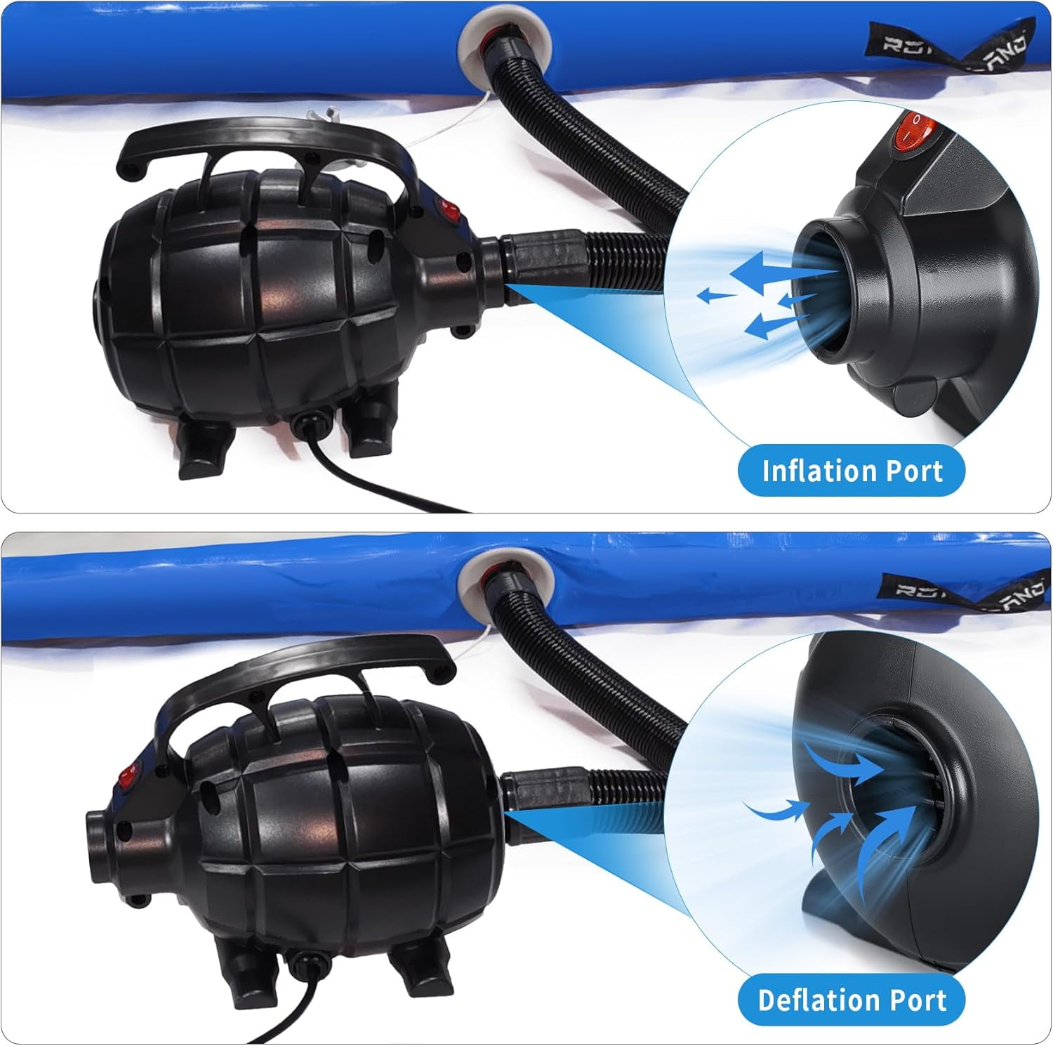 DERCLIVE, Electric Pump for Inflatables, 600W, Black - Walmart.com