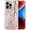 cherry blossom, variant on Compatible with iPhone 14 Pro Case Flower for Women Girls Girly Cute Phone Protector Clear with Design Cool Protective, Sakura Pink Peach Cherry Blossom