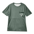 thumbnail image 5 of CAIXAI Maternity Summer Clothes Oversized Nursing T-Shirts for Breastfeeding with Hidden Zipper Loose Fit Raglan Short Sleeve Maternity Tops, 5 of 5