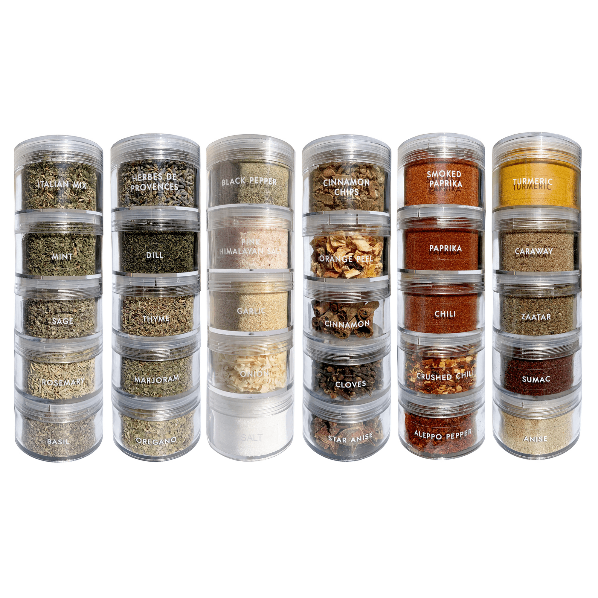 Set of 5 Stackable Spice Jars Walmart