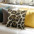 thumbnail image 3 of BANET Soft Pillow Covers Leopard Print Throw Pillow Case,Short Plush Cushion Case Pillowslip for Sofa Couch Bed Chair 22x22in, 3 of 5