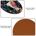 thumbnail image 5 of Unicorn Microfiber Leather Round Coasters (6PCS) - 11x11 cm/4.3x4.3 in, Elegant Drink Coasters Set for Home and Office, Absorbent Coasters for Coffee Table, Bar, and Kitchen Décor, 5 of 6