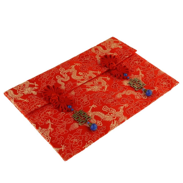 6 sobres rojos brocados, Hongbao con bolsillos rojos de gran tamaño para Estilo-1
