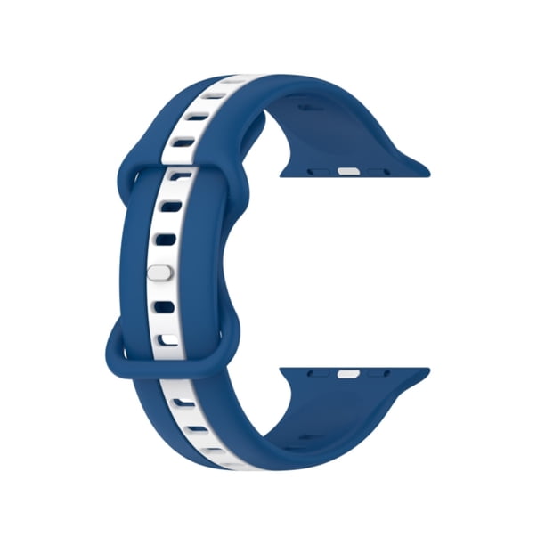 Correa Deportiva de Silicona para Apple Watch, Bicolor, Resistente al Agua, Unisex, Compatible con Series 1,2,3,4,5,6,7,8,9,10
