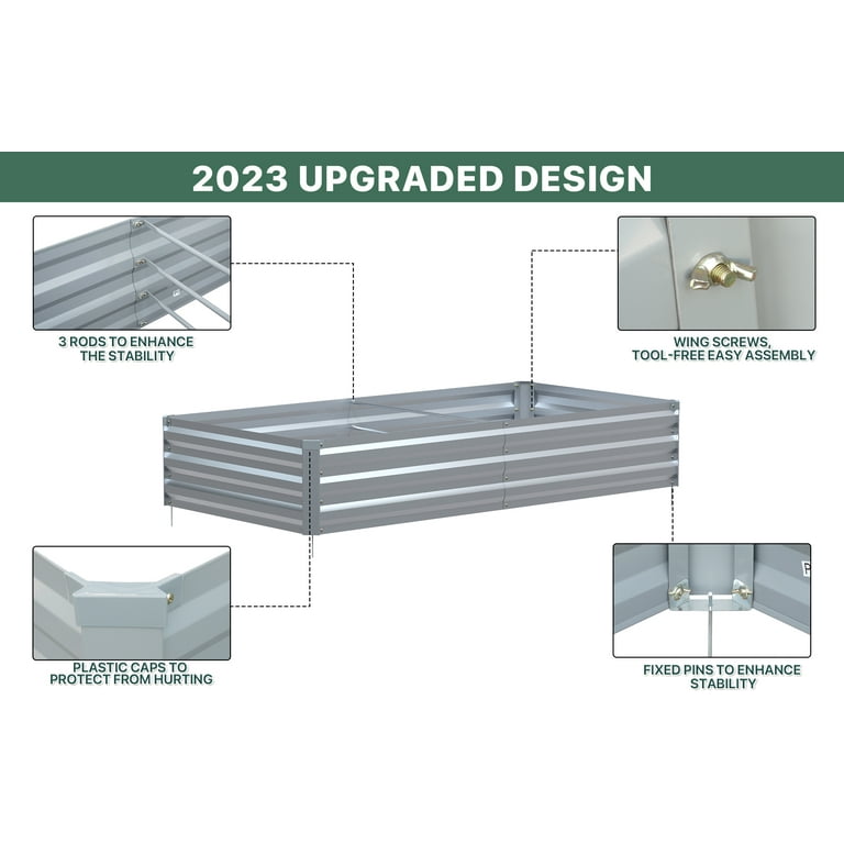 gardenです。 Costway 40 in. Raised Garden Bed with Legs Metal Elevated