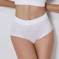 thumbnail image 3 of YWDJ Lightweight No Show Seamless Mid Waist Oversized Cotton Crotch Wrapped Buttocks Shorts Underwear White L, 3 of 3