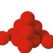 S&S Worldwide Soft Floor Hockey Balls, Set of 12. Seemless Design, Low Bounce, Hollow, Soft Vinyl Balls for Street Hockey, Floor Hockey and Youth Trainer Lacrosse Ball. Set of 12 - 2-5/8" Red Balls.