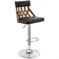 thumbnail image 2 of Home Square Barstool in Black Faux Leather and Walnut Wood - Set of 3, 2 of 10