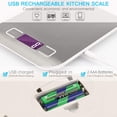 thumbnail image 5 of Báscula de cocina electrónica recargable por USB de 10kg/1g, báscula de cocina Digital de acero inoxidable con pantalla retroiluminada, peso de tara, 5 of 5