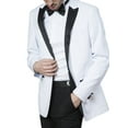 thumbnail image 2 of Giorgio Fiorelli Men’s G47815/5A One Button Modern Fit Two-Piece Peak Lapel Tuxedo Suit Set - White - 42L, 2 of 5