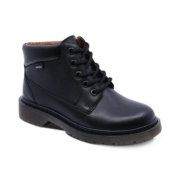 Zapato escolar Audaz para niño de piel negro con agujetas