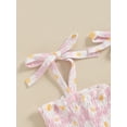 thumbnail image 6 of Nygoyerh Toddler Baby Girls Summer Sleeveless Dress Daisy Print Bandage Straps A-line Dress Infant Casual Sweet Ruffled Princess Dress for Daily Party 6M 9M 12M 18M 24M 3T, 6 of 8