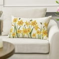 thumbnail image 3 of Daffodils Spring Throw Pillow Cover, 12 x 20 Inch Spring Summer Flower Cushion Case for Sofa Couch, 3 of 6