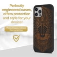 thumbnail image 2 of Case Yard Wooden Case for iPhone-12/12-Pro Soft TPU Silicone cover Slim Fit Shockproof Wood Protective Phone Cover for Girls Boys Men and Women Supports Wireless Charging Baboon Monkey Design, 2 of 7