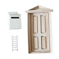 thumbnail image 4 of Accesorios para muebles de , accesorios de exhibición de puertas de madera, modelo de muebles de puerta de para escena de bricolaje, sala de estar, Estilo B CUTICAT puerta de la casa de muñecas, 4 of 6
