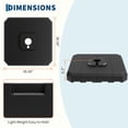 thumbnail image 3 of Lumiparty 4-Piece Cantilever Umbrella Base Stand for 10–15 ft Umbrellas, 330 lb Capacity, Fillable with Water or Sand, Patio Umbrella Base for Deck, Patio, Poolside, Black, 3 of 7