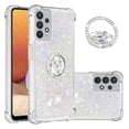 thumbnail image 1 of Funda para Samsung Galaxy A32 5G con Brillo Líquido Flotante, Purpurina, Parachoques y Anillo Giratorio Soporte, 1 of 5