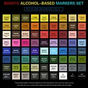 Bianyo Classic Series Alcohol-Based Dual Tip Art Markers، مجموعة من 72