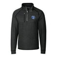 thumbnail image 2 of Men's Cutter & Buck Heather Charcoal Air Force Falcons Mainsail Sweater-Knit Big & Tall Half-Zip Pullover Jacket, 2 of 3