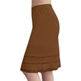 thumbnail image 2 of Sentmoon Slip for Women Under Dress Elastic Waist Mini Skirt with Shorts Delightful Solid Color Lace Regular Fit Midi Skirts for Everyday Casual Wear S-3XL, 2 of 7
