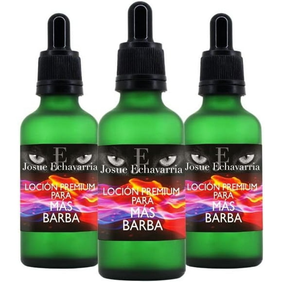 Loción Crecimiento de Barba Premium Doblemente Concentrada Set de 3 Piezas