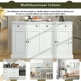 thumbnail image 2 of Harper & Bright Designs Storage Cabinet Kitchen Sideboard Storage Buffet Cabinet with 2 Drawers & 4 Doors Adjustable Shelves for Dining Room Living Room Kitchen Entryway, Antique White, 2 of 9