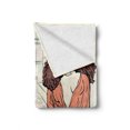 thumbnail image 2 of Venice Soft Flannel Fleece Throw Blanket, Young Fashion Girl on Bridge over the Canal with Gondolas Sketch Art Italy City, Cozy Plush for Indoor and Outdoor Use, 50" x 70", Multicolor, by Ambesonne, 2 of 6