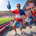 thumbnail image 4 of USA 2026 Soccer Cup V-Neck Jersey for Men, Short Sleeve Football Kit Shirt with Red White Blue Gradient & "USA" Print, Breathable Athletic Uniform Top, Lightweight Fan Gear, 1 PC Blue L, 4 of 8