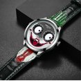 thumbnail image 1 of Reloj de pulsera de cuarzo con esfera grande para hombre, diseño de cara de payaso resistente al agua de cuero kaili Sencillez, 1 of 2