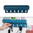 thumbnail image 4 of Estante de baño sin taladro, soporte para champú de pared, organizador de baño adhesivo Darl azul, 4 of 9