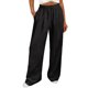 thumbnail image 2 of TaTaai Women's Summer Wide Leg Pants with Pockets Soft Comfy High Waist Elastic Drawstring Loose Fit Straight Casual Trousers Solid Color Beach Daily Holiday Bottoms Gift, 2 of 4