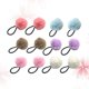 thumbnail image 1 of 12pcs Pom Ball Hair Ties, Fluffy Poms Ponytail Holders Velvet Elastic Hair Accessories For Women Girl, 1 of 2