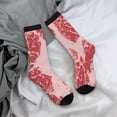 thumbnail image 5 of Rateoe Red Meat for Women Casual Calf Socks - Cute Crew Socks - Thin Soft Above Ankle Socks Size 5-11, 5 of 6