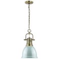 thumbnail image 2 of Beaumont Lane Pendentif en Acier en Laiton Vieilli et Mousse de Mer, 2 of 2