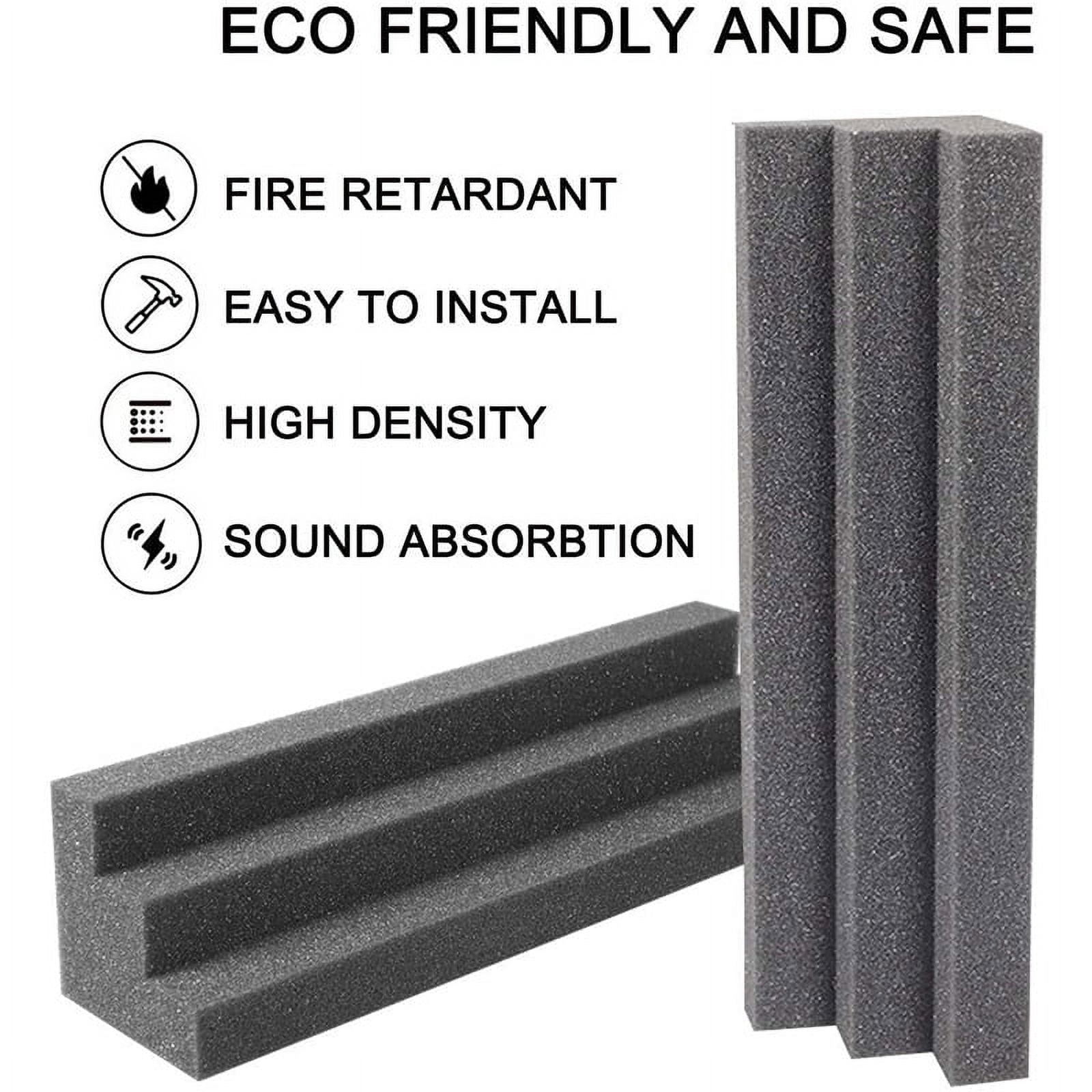 24 Pcs Bass Traps Acoustic Foam Panels Sound Proof Padding, Foam for Corner Soundproofing Foam,Sound Proof Foam