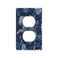 thumbnail image 3 of Switch Panel Switch Decoration 2.76x4.53x0.28 Inches Unused Outlet Cover Switch Plate Wall Plates Living Room Kitchen Bedroom Study Switches Dark Blue Flowers and Leopards, 3 of 8
