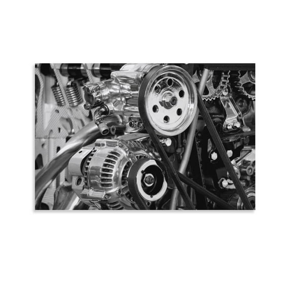 Engine Parts Poster Decorative Painting Canvas Wall Art Living Room Posters Bedroom Painting,Unframe-style,28×41inch (70×105cm)