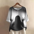 thumbnail image 5 of Godom Halloween Oversized T Shirts for Women Fall Tops Ghost Graphic Tees Outfits, 5 of 7