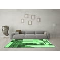 thumbnail image 3 of Ahgly Company Indoor Square Oriental Emerald Green Modern Area Rugs, 6' Square, 3 of 4