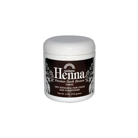 Rainbow Research 0623025 Henna Hair Color and Conditioner Persian Dark Brown Sable - 4 oz