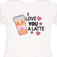 thumbnail image 4 of Inktastic I Love You a Latte with Coffee Cup Boys or Girls Long Sleeve Baby Bodysuit, 4 of 5