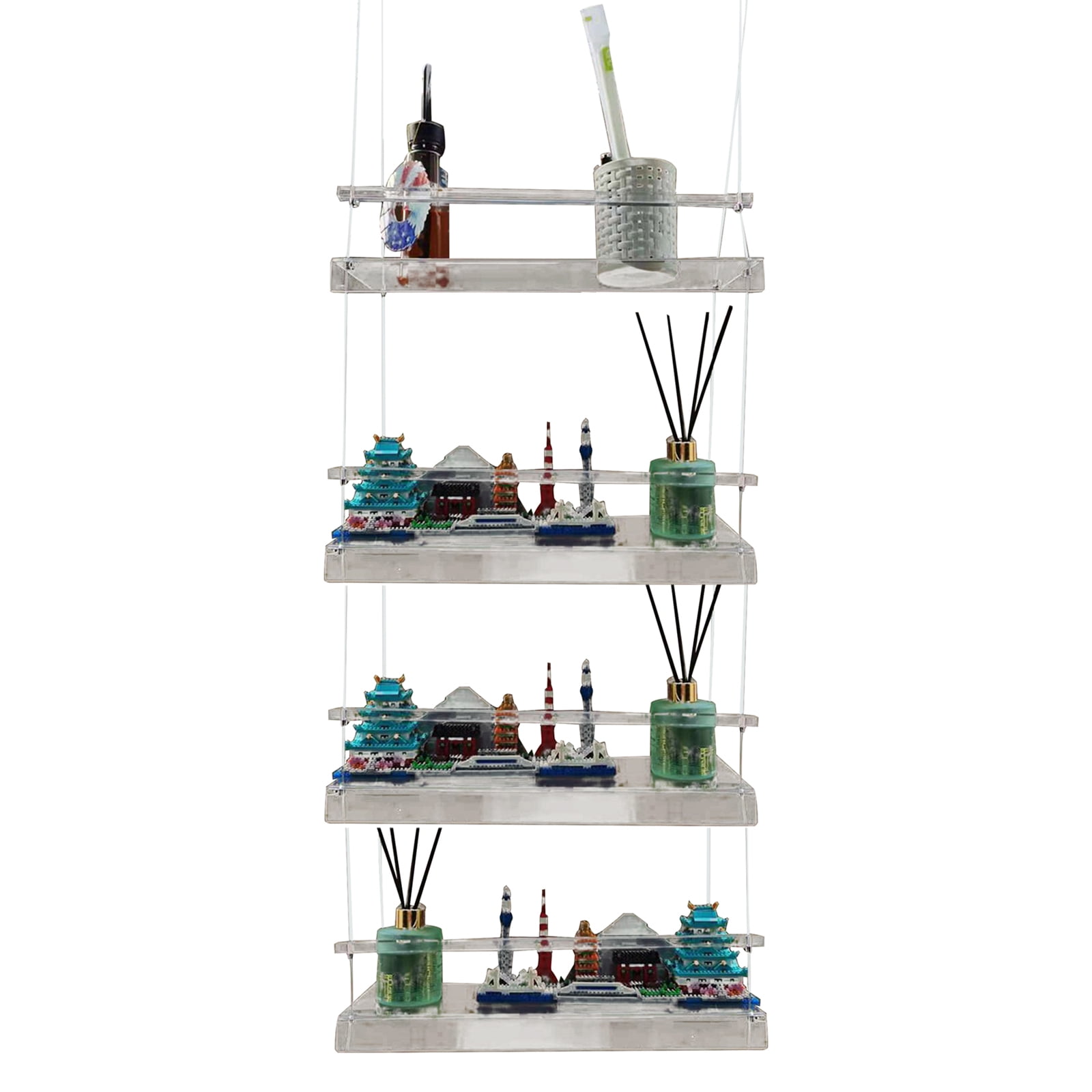 Lot De 2 étagères Suspendues Pour Plantes - Transparent, 38x10x5 Cm, Ventouses - Pour Fenêtre, Rebord Intérieur