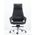 thumbnail image 2 of Akon Office Recliner Chair, Adjustable Height,Swivel, Lux Black Leather, 2 of 6