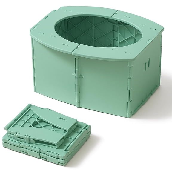 Portable Potty Training Seat Foldable Travel for Boys & Girls, On-the-Go Toilet with Splash Guard & Waste Bags, Indoor/Outdoor Use