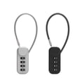 thumbnail image 2 of Portable Zinc Alloy 4 Digit Password Lock Wire Rope Anti-Theft Backpack Zipper Lock Padlock ,Easy to Use, 2 of 7