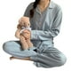 thumbnail image 3 of Conjunto de pijama para mujer, 2 piezas, ropa de descanso, manga larga, pantalones superiores, ropa para otoño, azul, XL, 3 of 13
