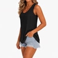 thumbnail image 2 of Tank Tops for Women Sleeveless Loose Fit Casual Summer Eyelet Scoop Neck Shirts for Daily Beach Wear, 2 of 7