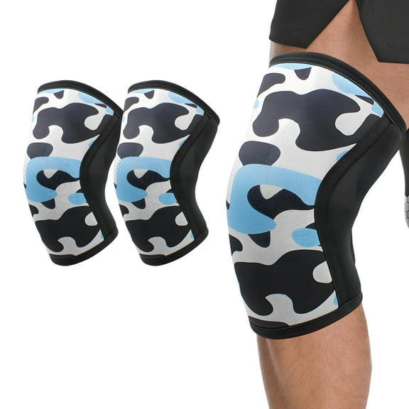 BESTSKY 2Pcs Knee Pads for Men,Silicone Anti-Slip Strips Knee Brace for Men,Nylon Material Knee Pads,M