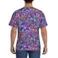 thumbnail image 3 of Bixox Men's Watercolor Butterflies Printed Short Sleeve Skinny Athletic T-Shirt, 3 of 6